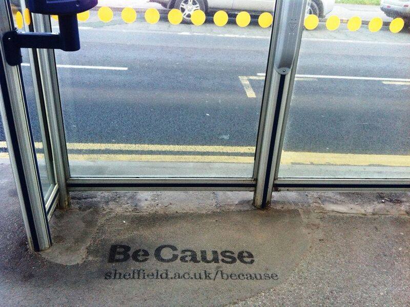 lean graffiti by clean advertising for because in sheffield