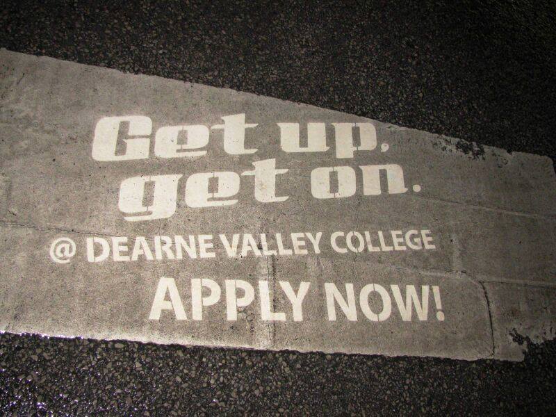 lean graffiti by clean advertising for dearne valley college ac council